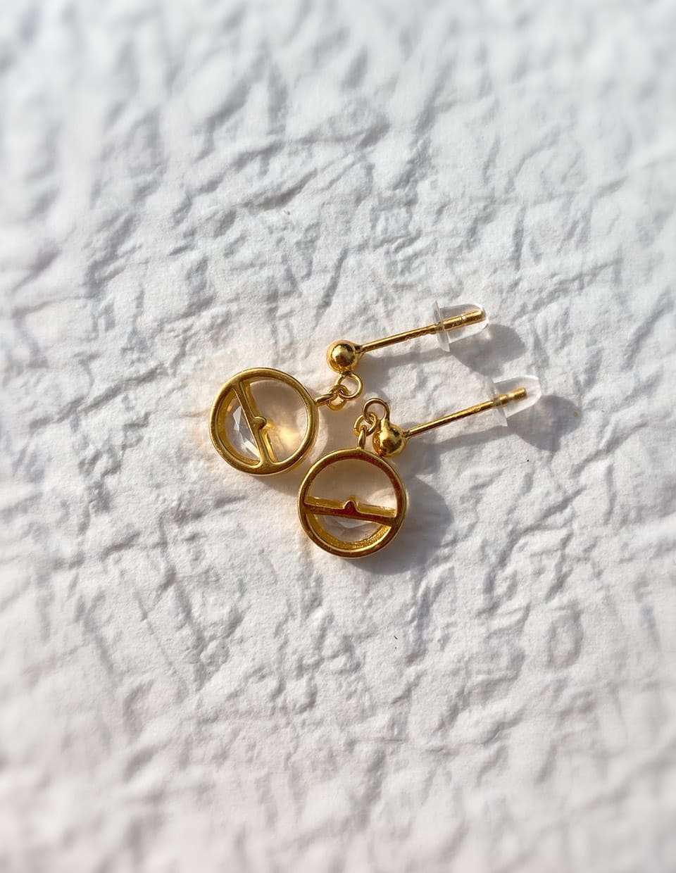 CZ ハーフビジューピアス シルバー925
