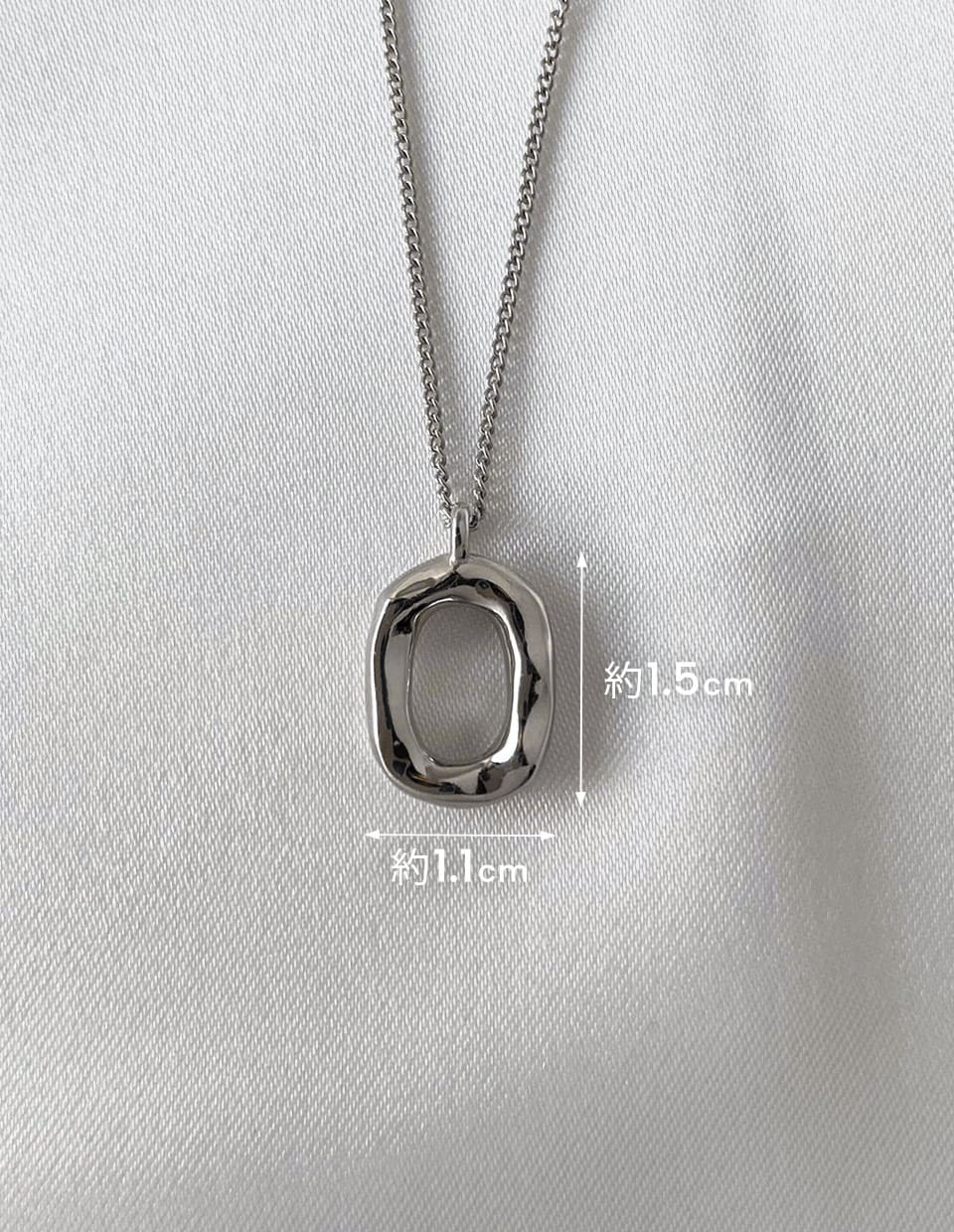 リップルサークルネックレス シルバー925