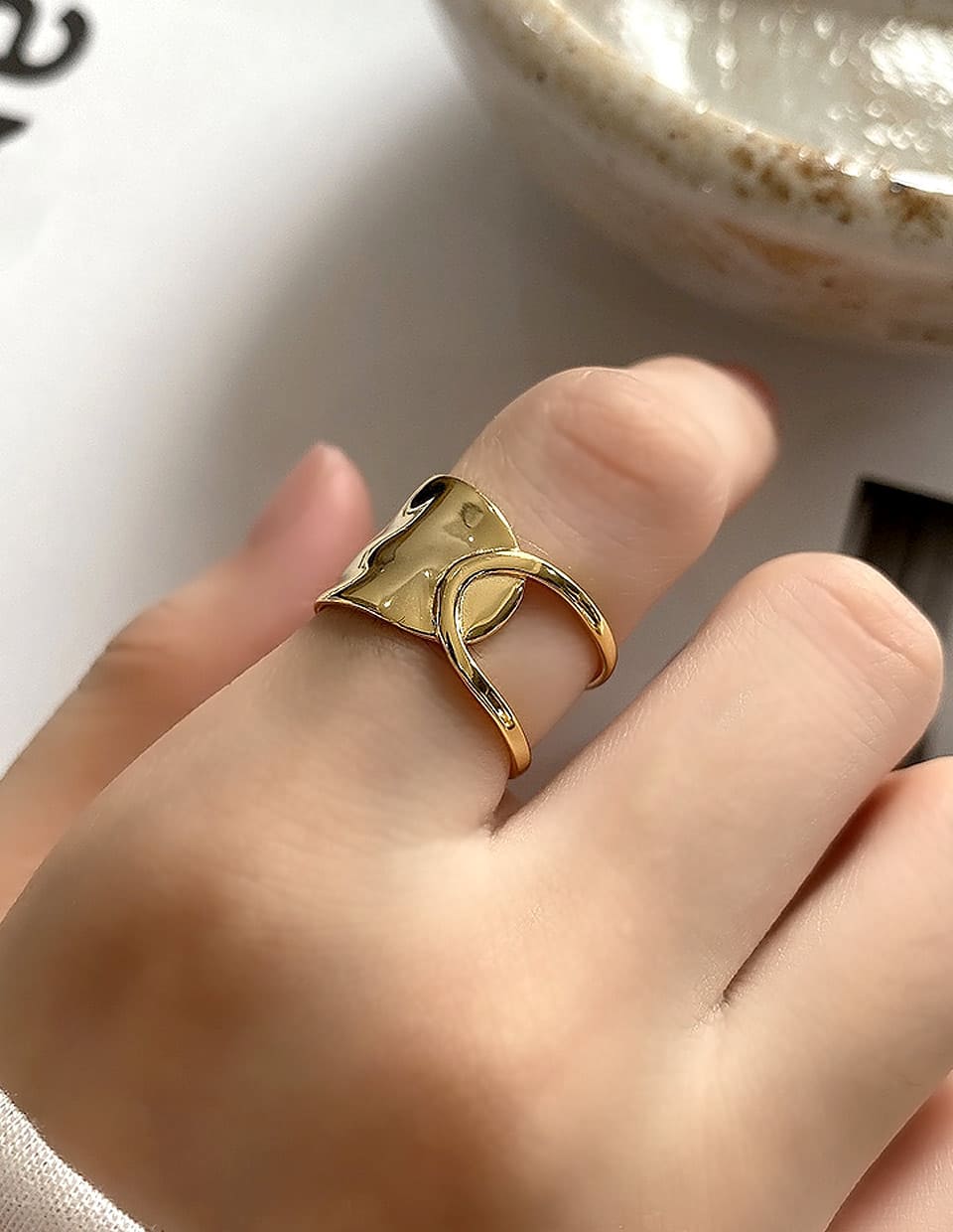 アシンメトリークロスリング シルバー925