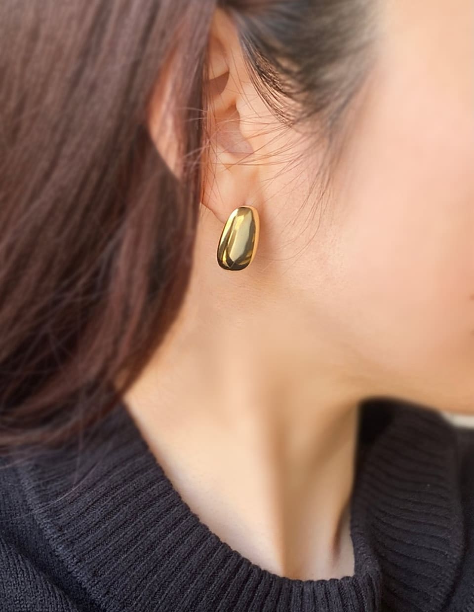 オーバルスムースピアス シルバー925