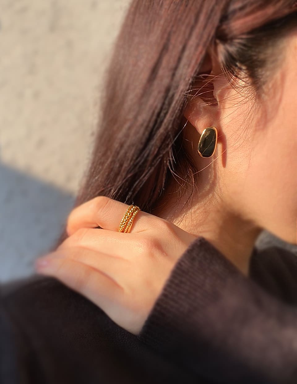 オーバルスムースピアス シルバー925