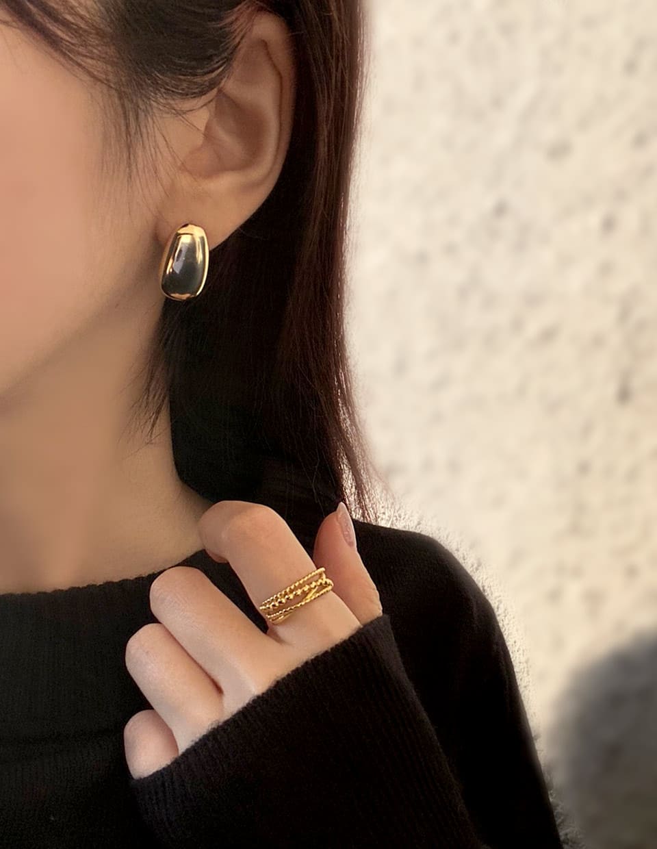 オーバルスムースピアス シルバー925