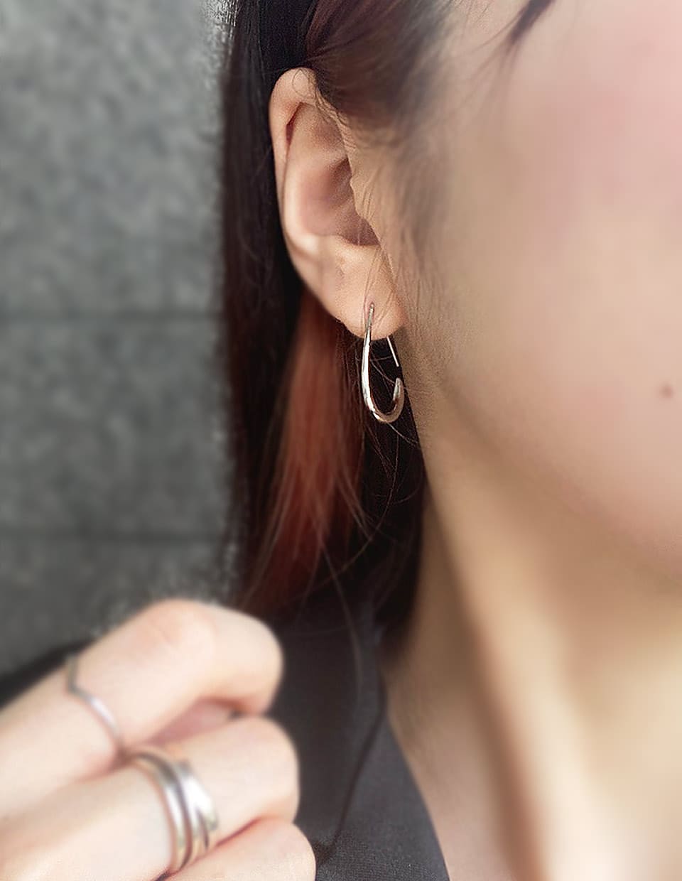 ドロップフックピアス シルバー925