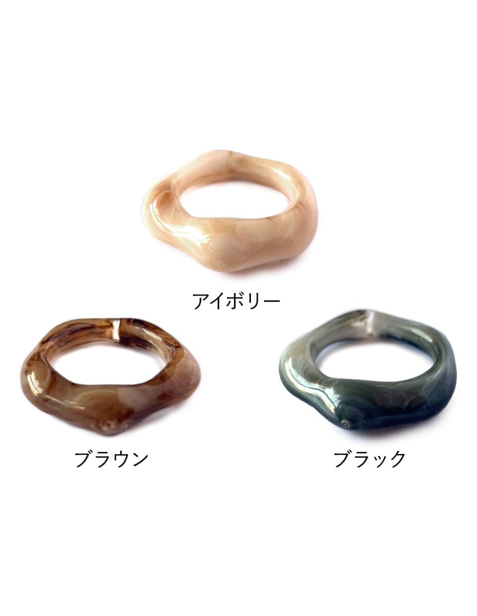 クリアマーブルリング