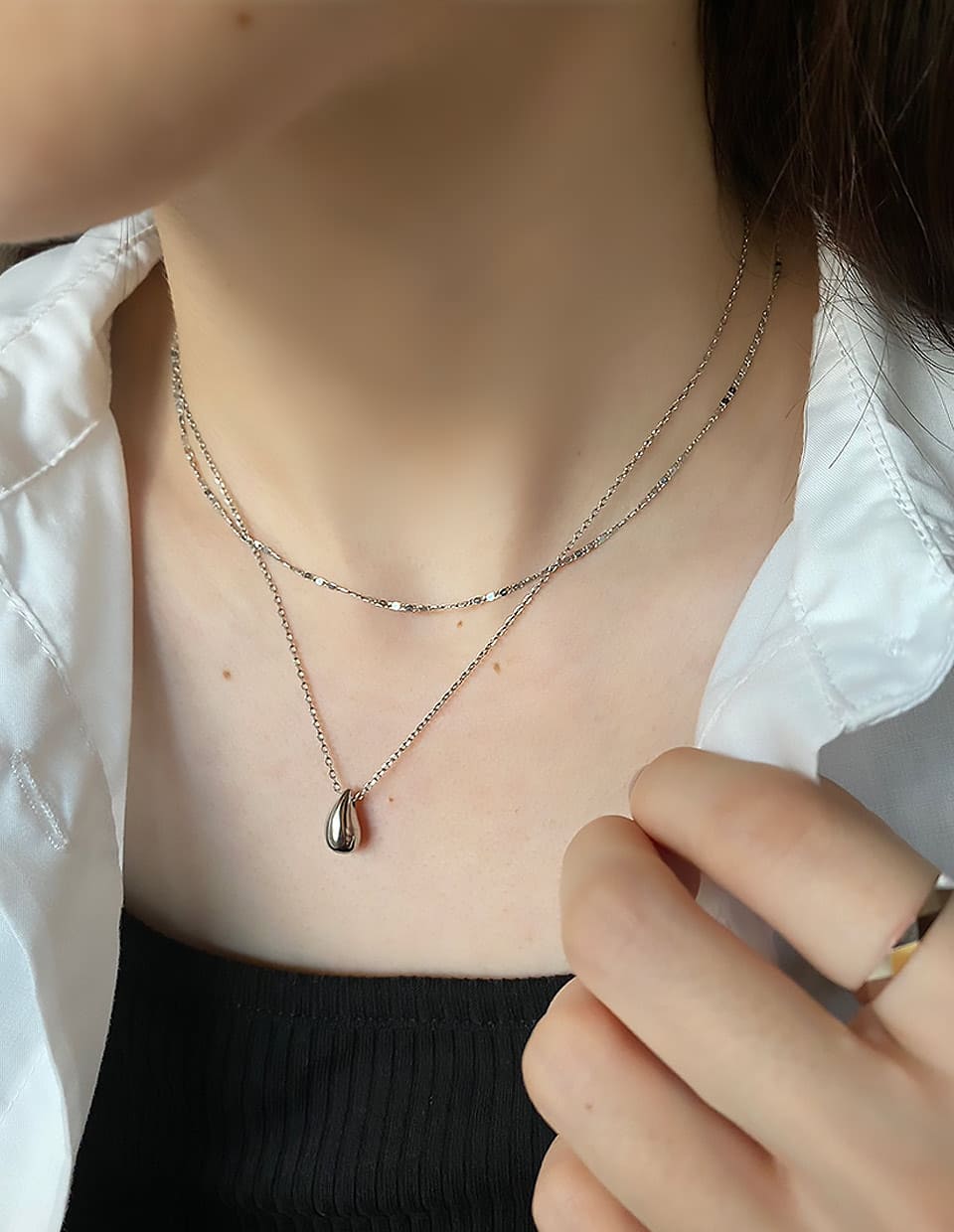 デザインチェーンネックレス シルバー925