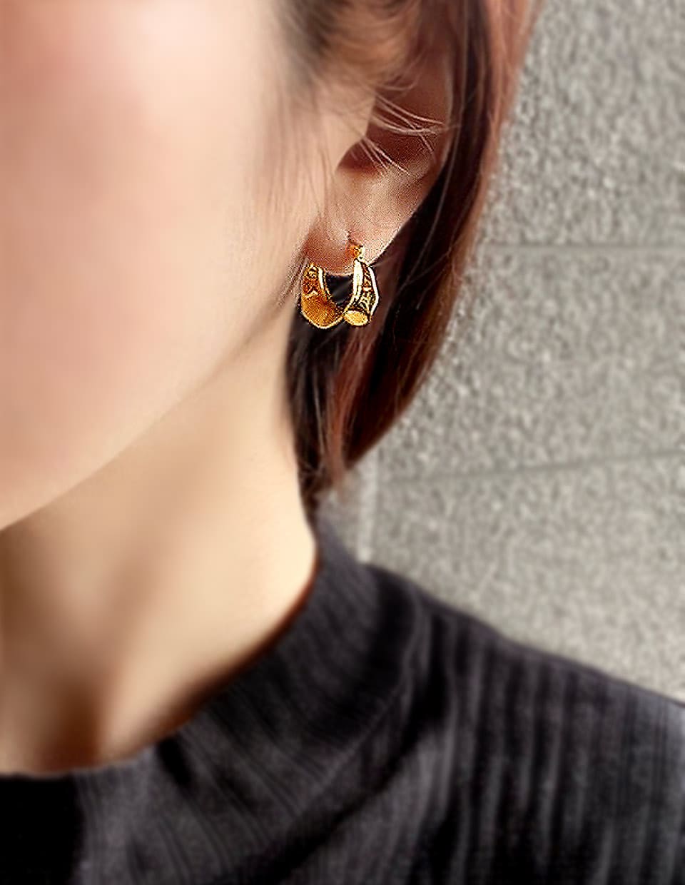 リボンライクフープピアス シルバー925