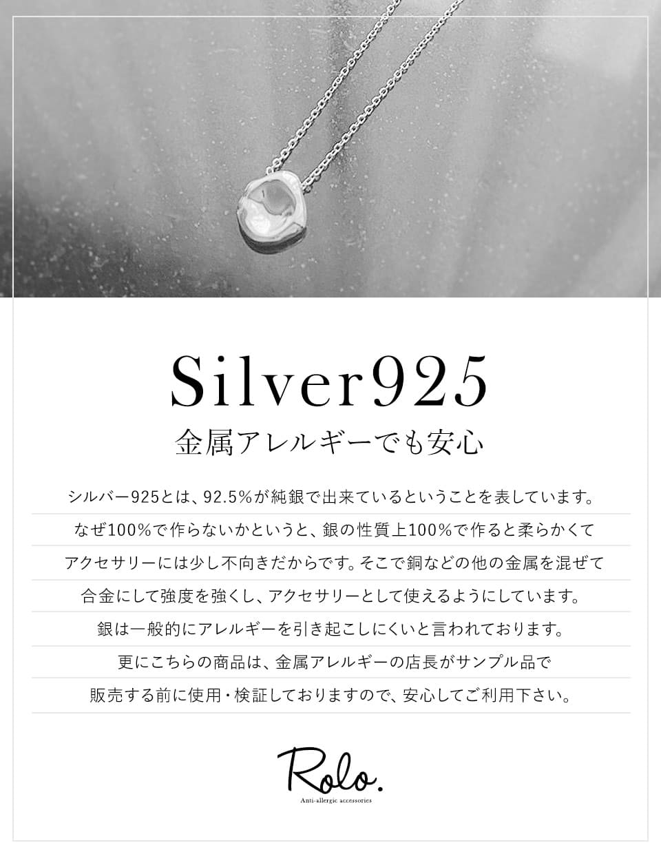 ニュアンスポイントネックレス シルバー925
