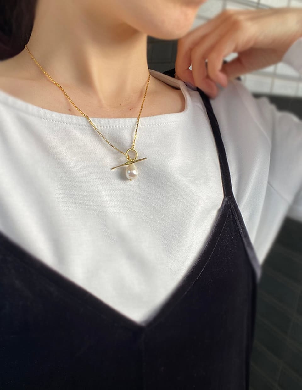 バロックパール マンテルネックレス シルバー925