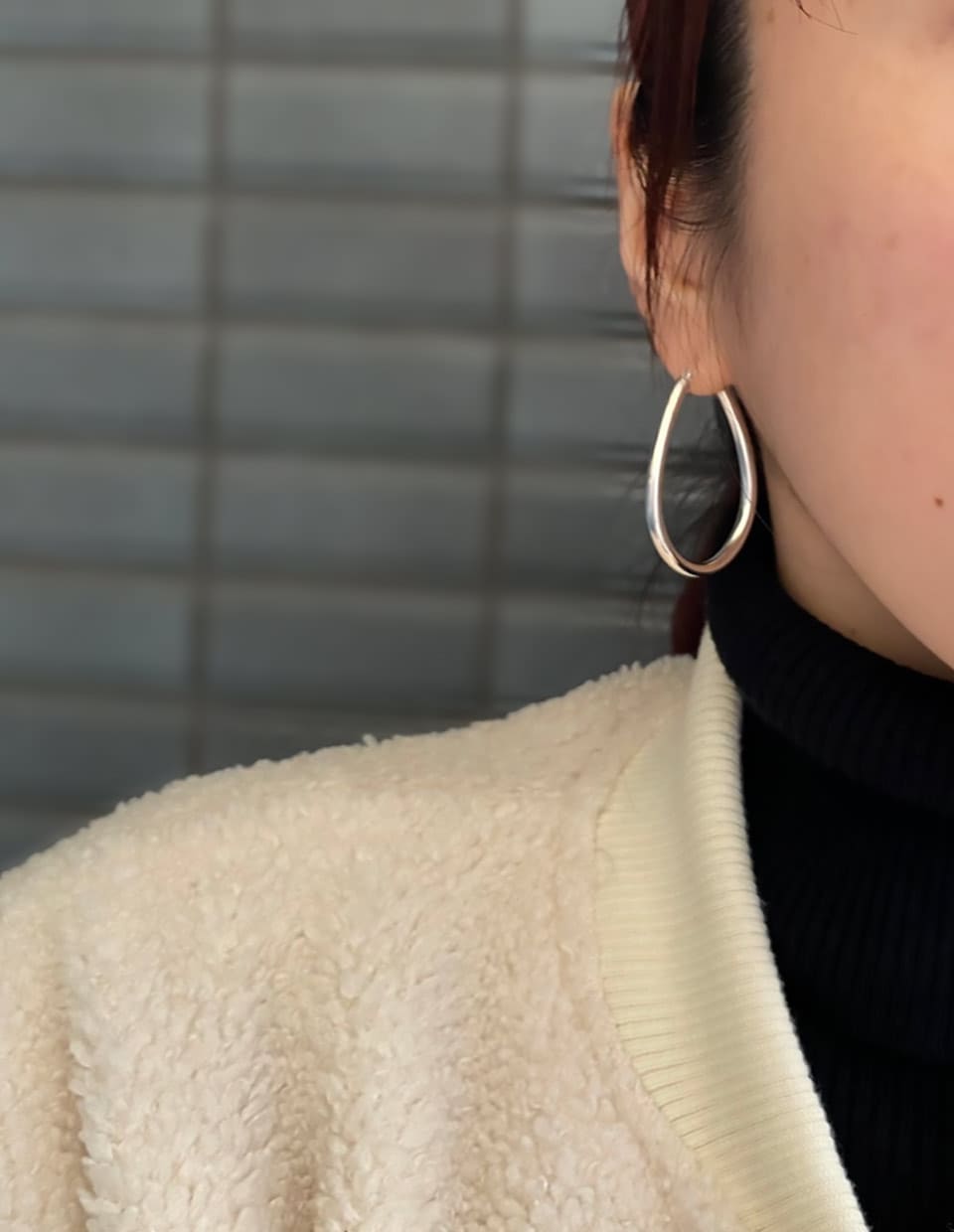 ドロップフープピアス シルバー925