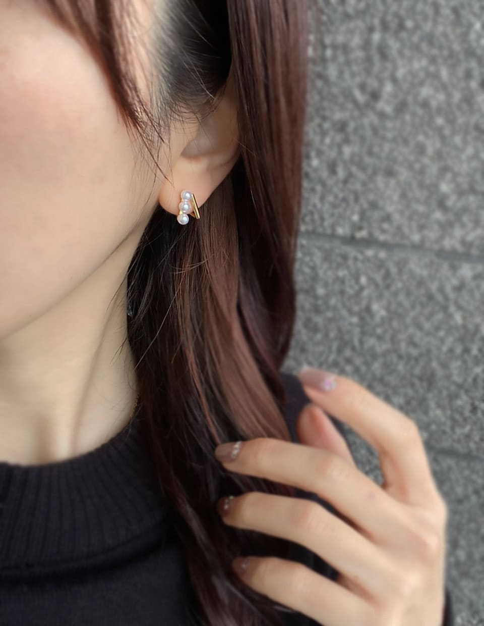 スティックパールピアス シルバー925