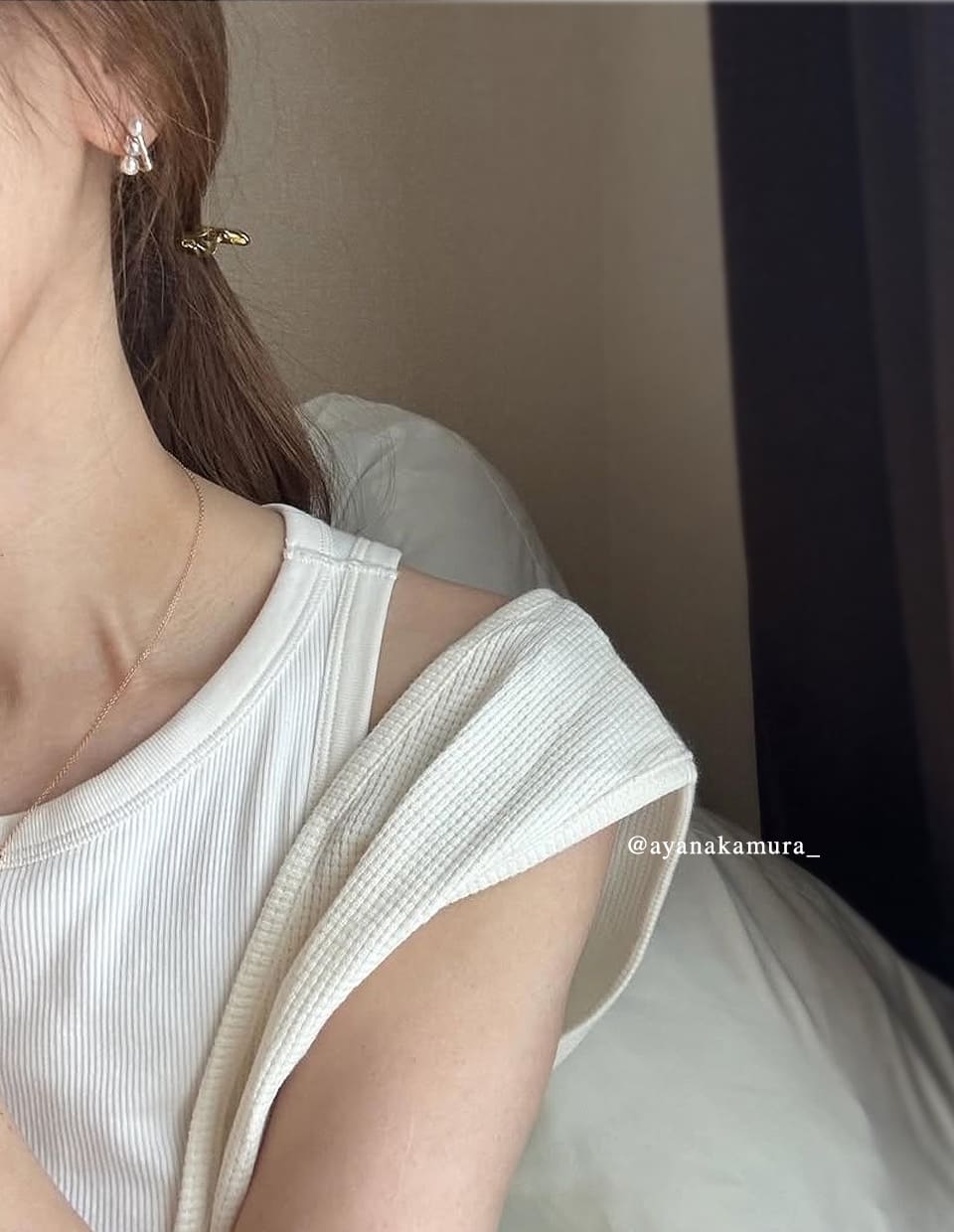 スティックパールピアス シルバー925
