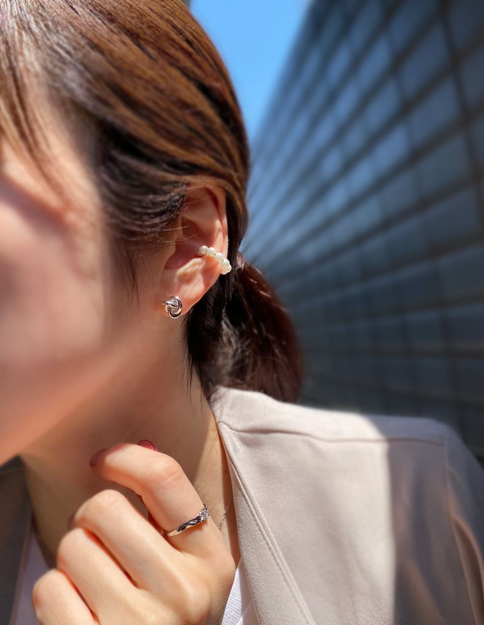 ノットピアス シルバー925