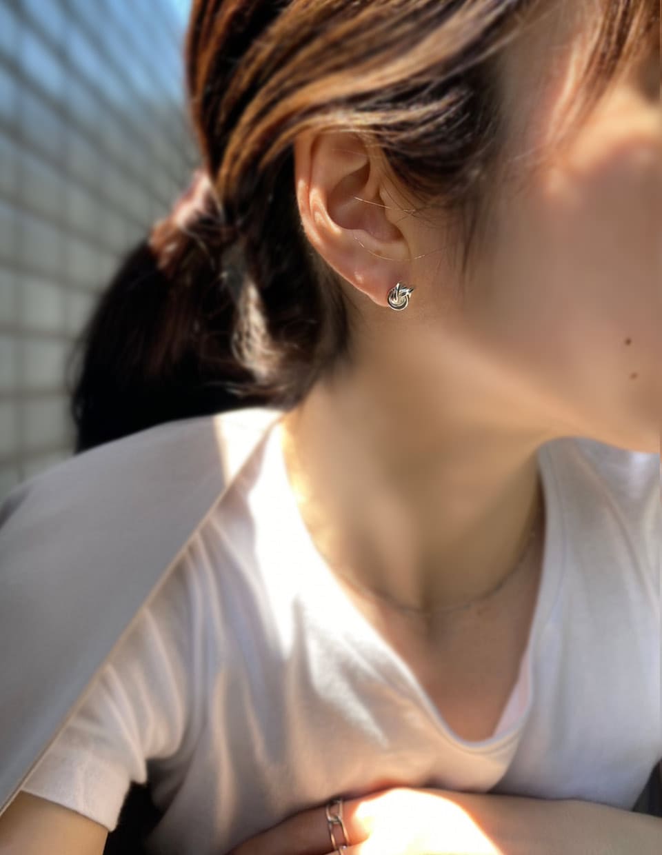 ノットピアス シルバー925