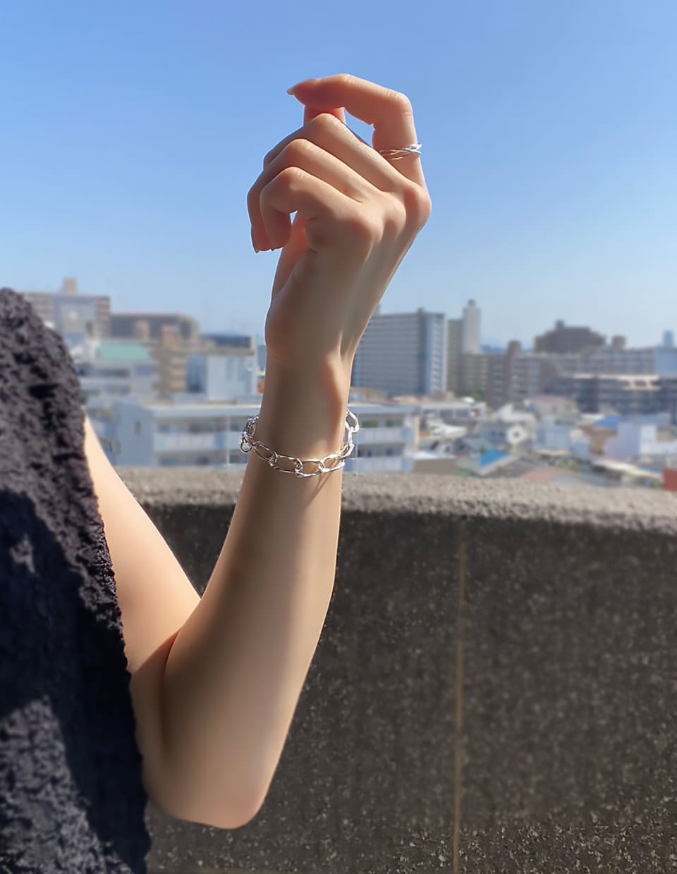 カーブチェーンブレスレット シルバー925