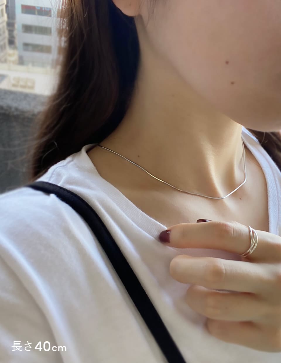 スネークチェーンネックレス 40-50cm シルバー925