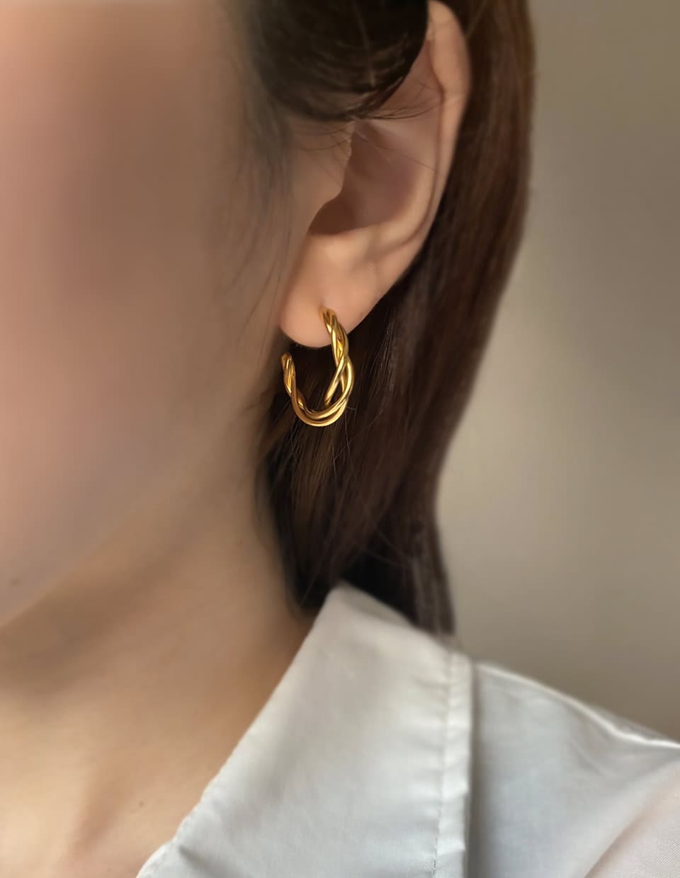 レイヤードフープピアス シルバー925