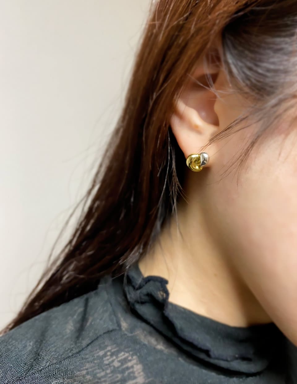 コンビカラーニュアンスピアス シルバー925