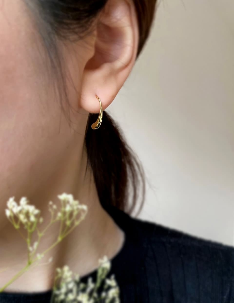 miniドロップフックピアス シルバー925
