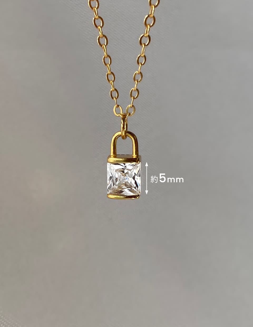 CZ錠モチーフネックレス シルバー925