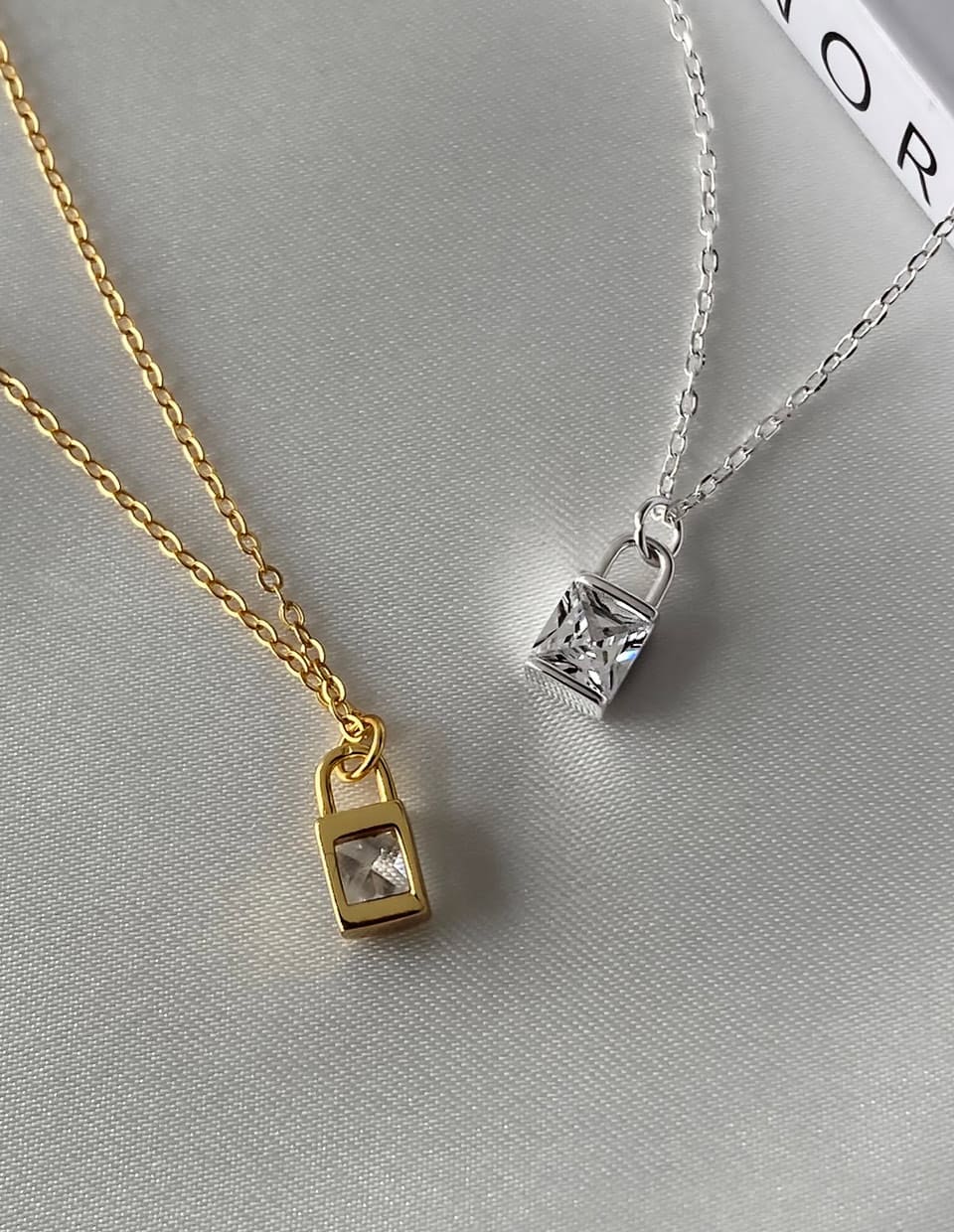 CZ錠モチーフネックレス シルバー925