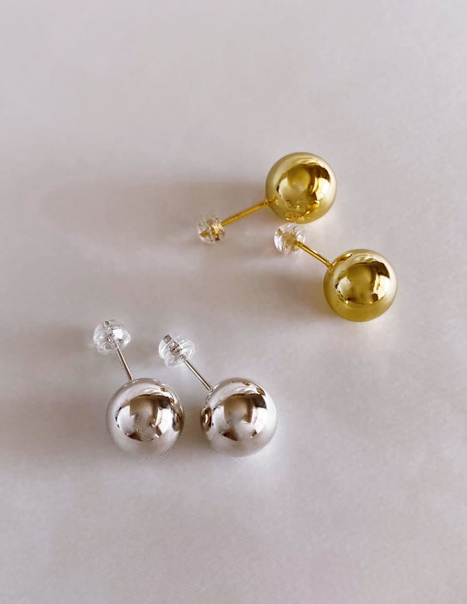 メタルボールピアス シルバー925