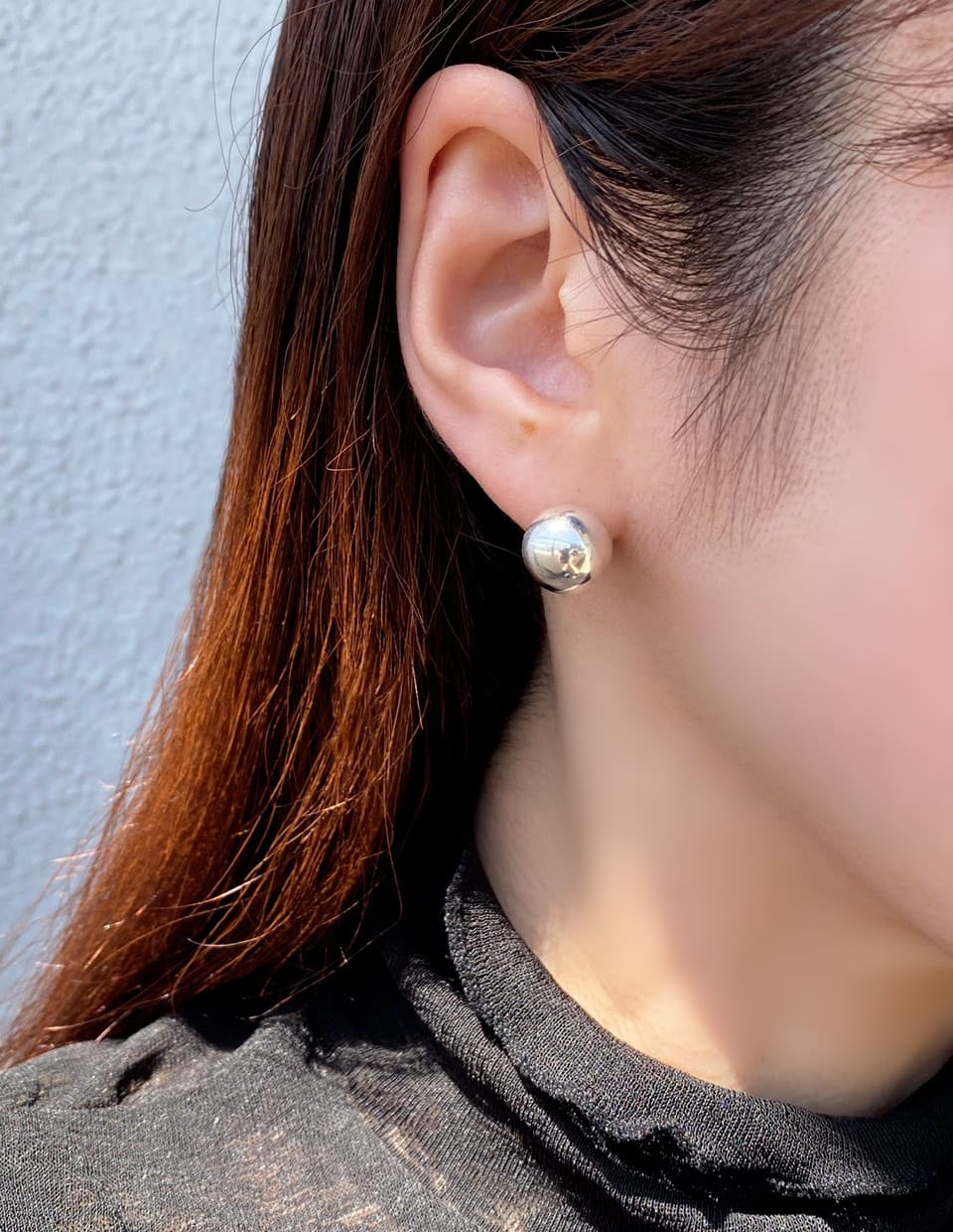 メタルボールピアス シルバー925