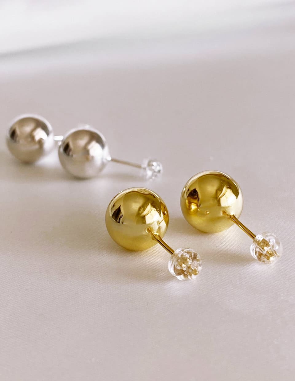 メタルボールピアス シルバー925