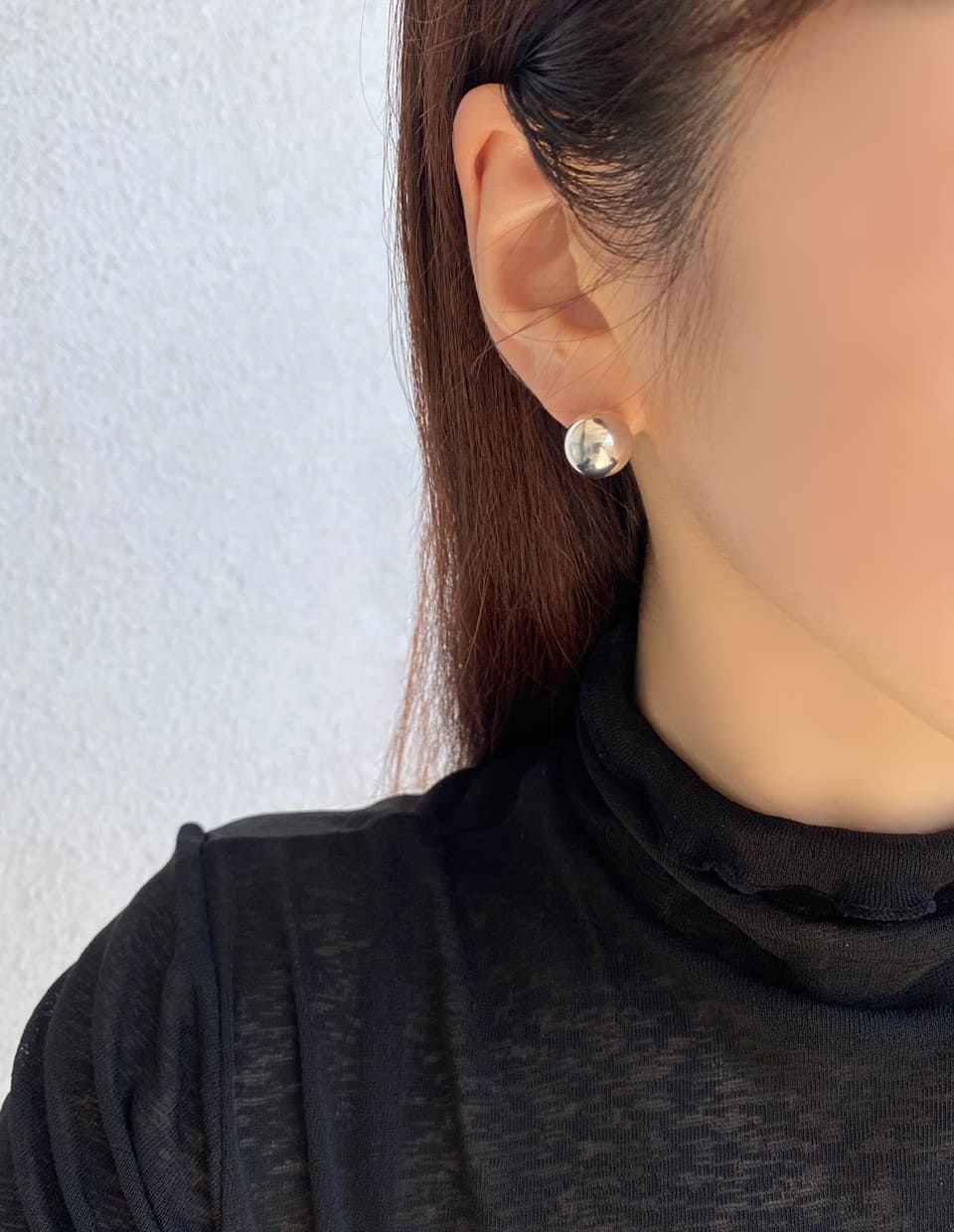 メタルボールピアス シルバー925