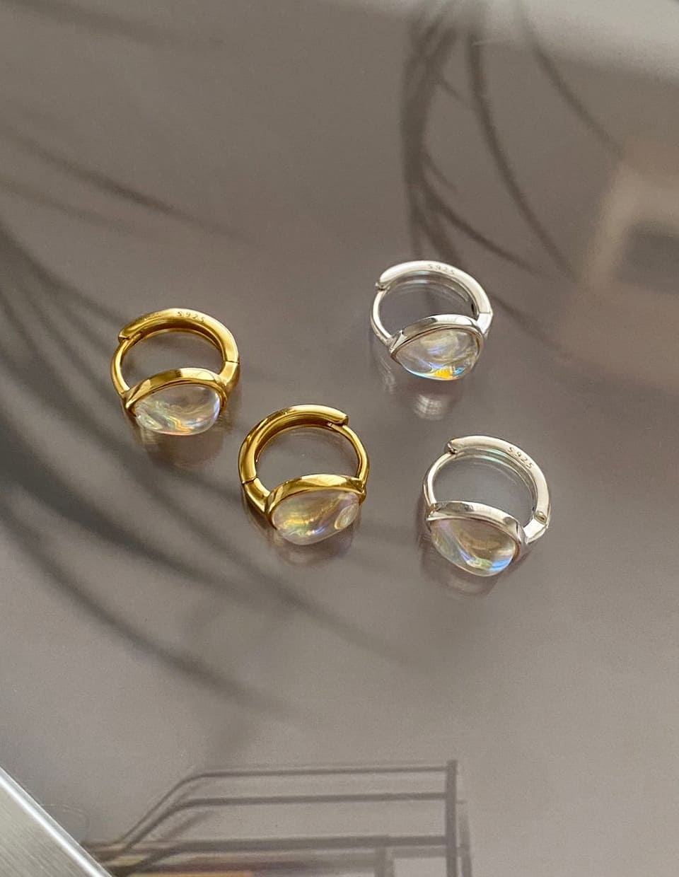 オーロラドロップピアス シルバー925