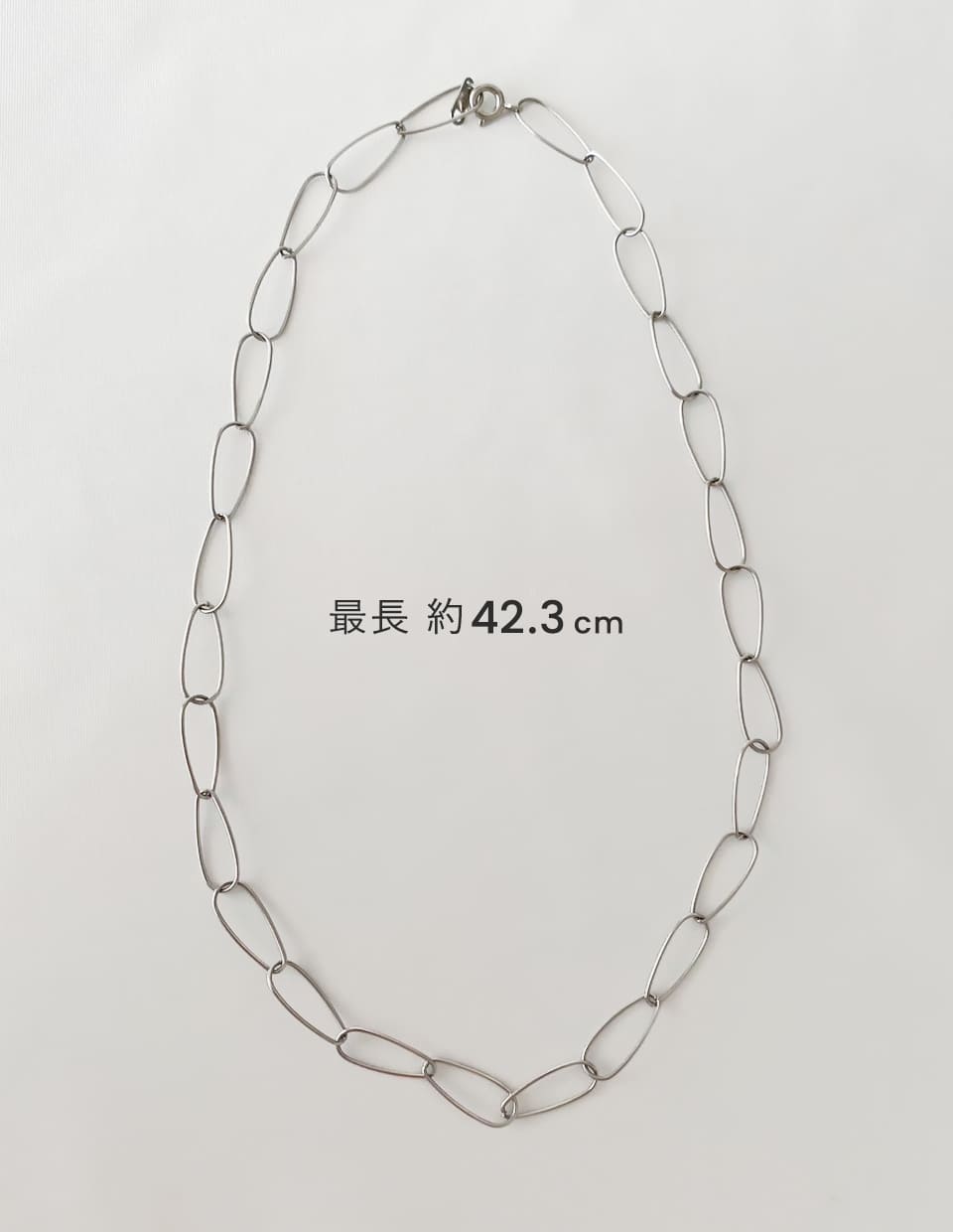 オーバルクリップチェーンネックレス シルバー925