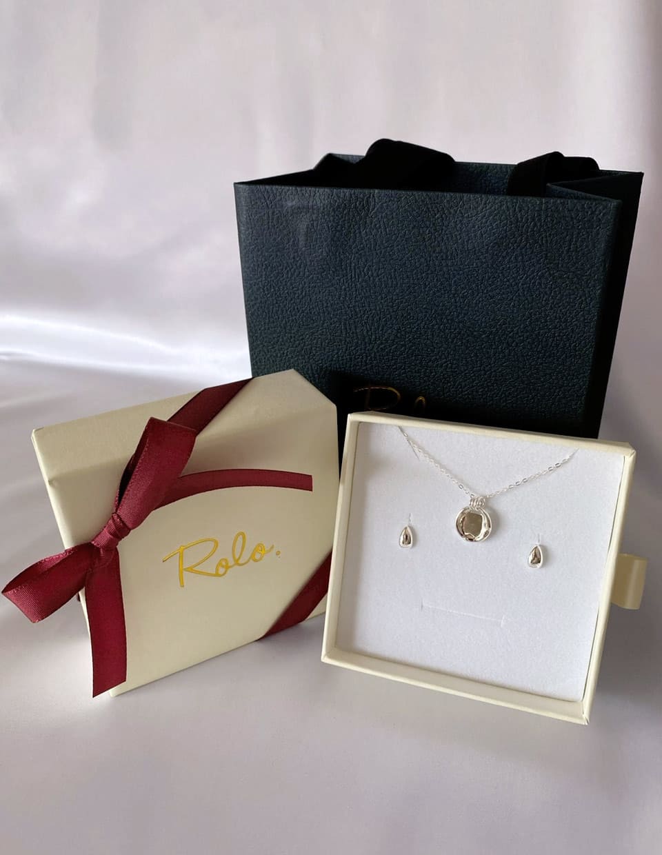 [Xmas SET] B：For Myself – こつぶドロップピアス＋ニュアンスコインネックレス SV925（2SET）