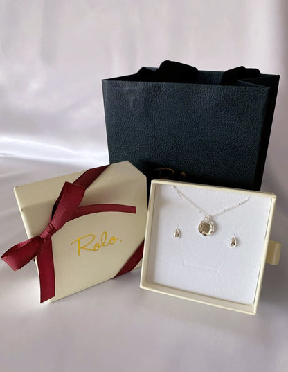 [Xmas SET] B：For Myself – こつぶドロップピアス＋ニュアンスコインネックレス SV925（2SET）