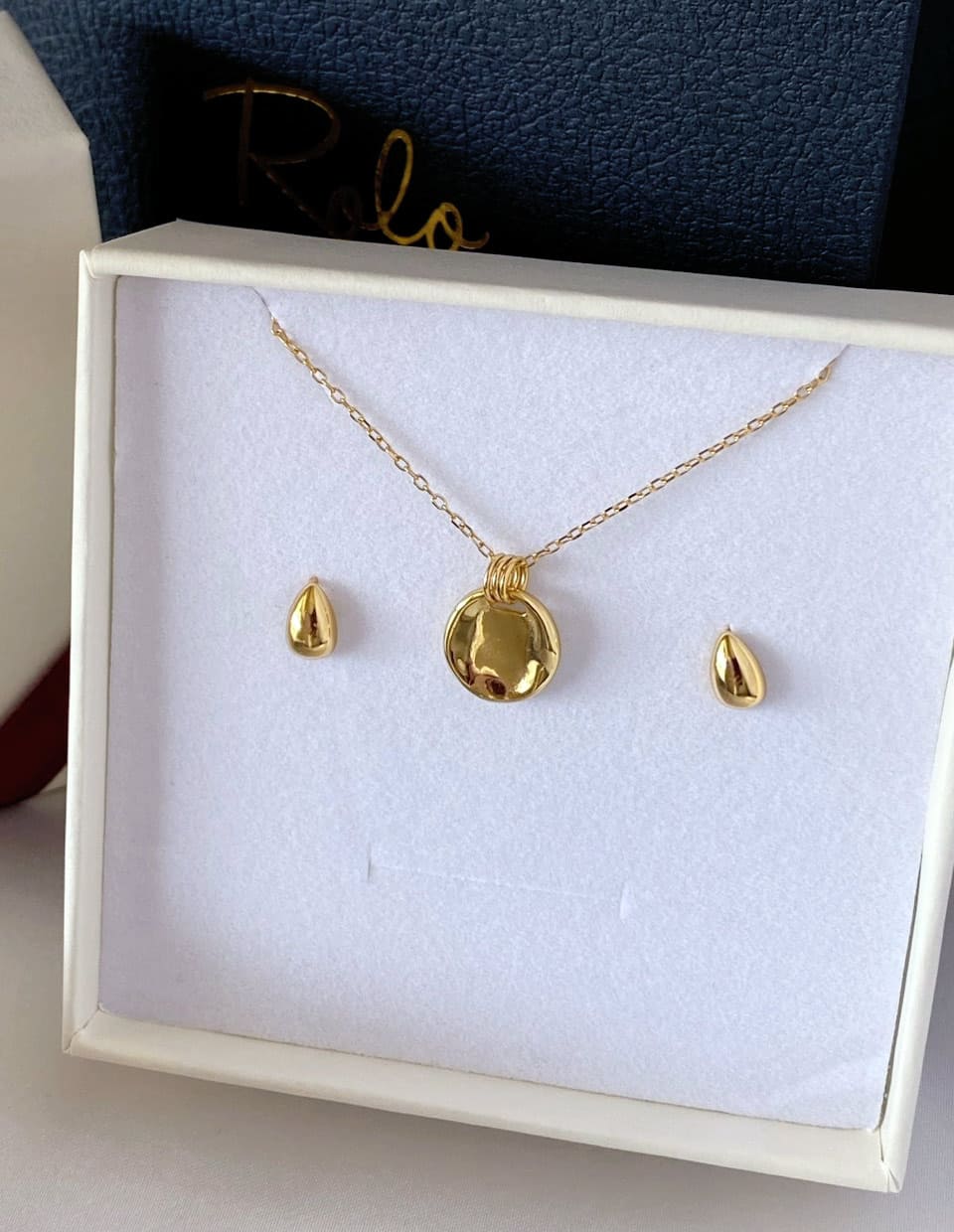 [Xmas SET] B：For Myself – こつぶドロップピアス＋ニュアンスコインネックレス SV925（2SET）