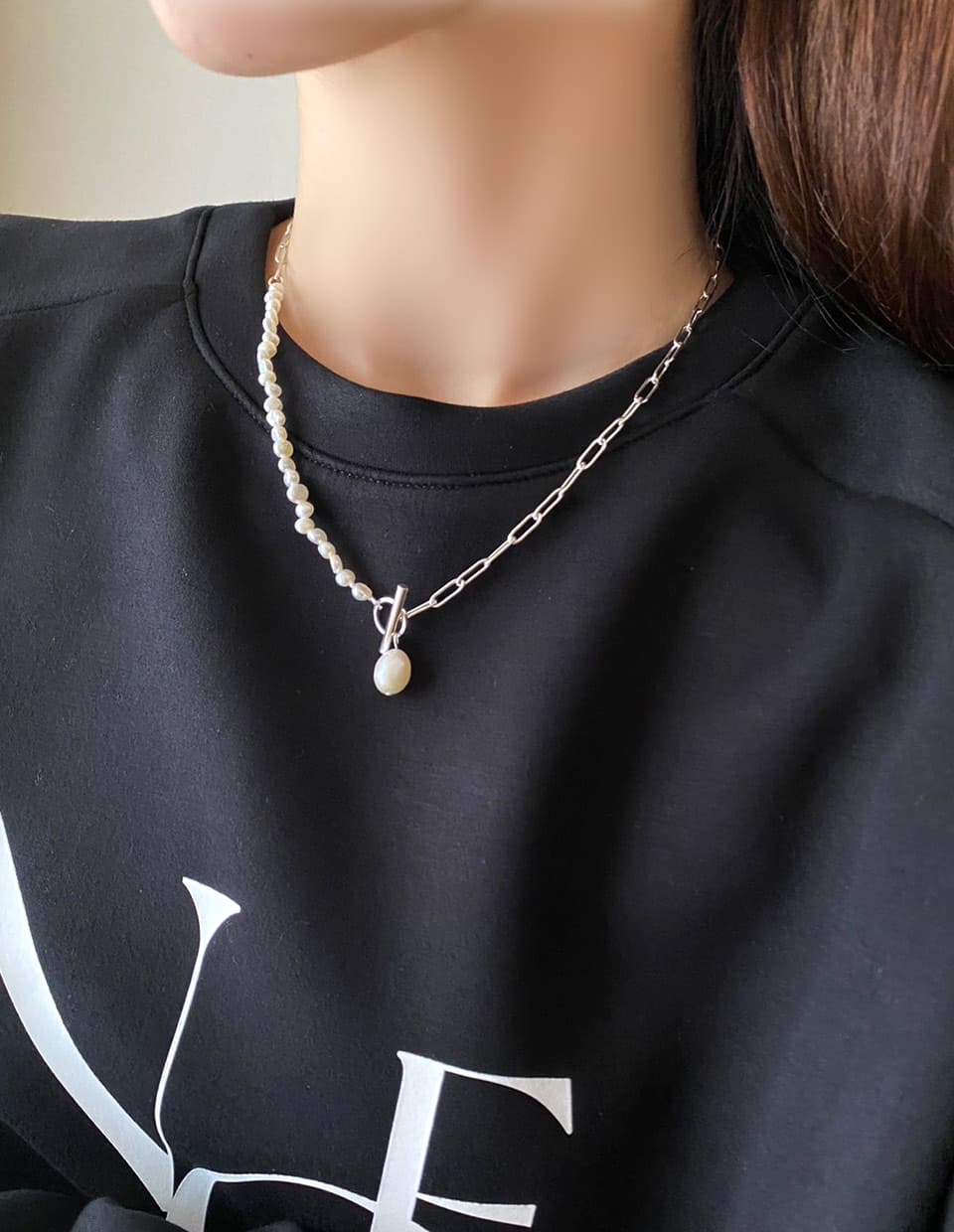 バロックパール×マンテルネックレス シルバー925