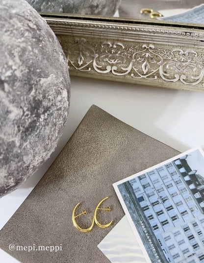 ハーフフックピアス シルバー925