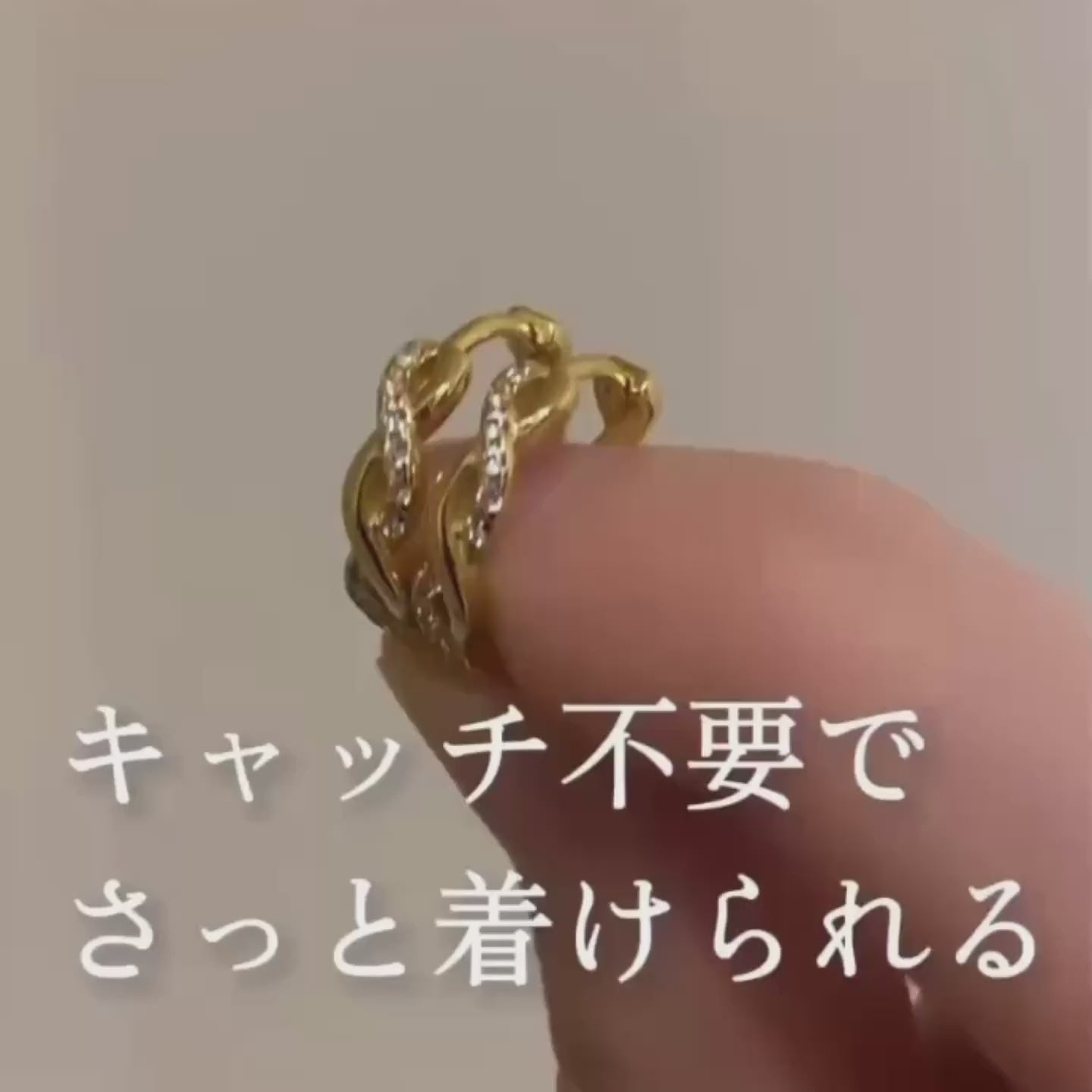 CZツイストフープピアス SV925 – 金属アレルギー対応のアクセサリー