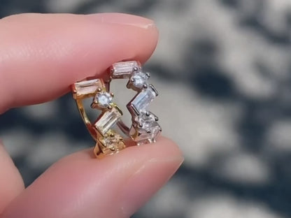 洗練を添える CZ パヴェイヤーカフ SV925