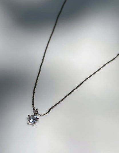 CZ 3mmダイヤカットネックレス SV925