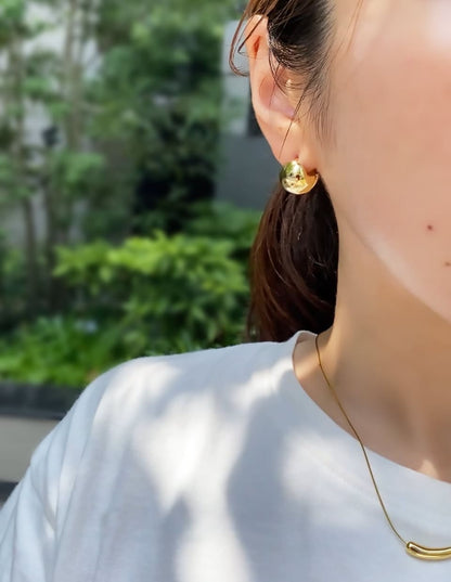 ラウンドボールピアス シルバー925