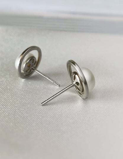 淡水パールリングピアス シルバー925