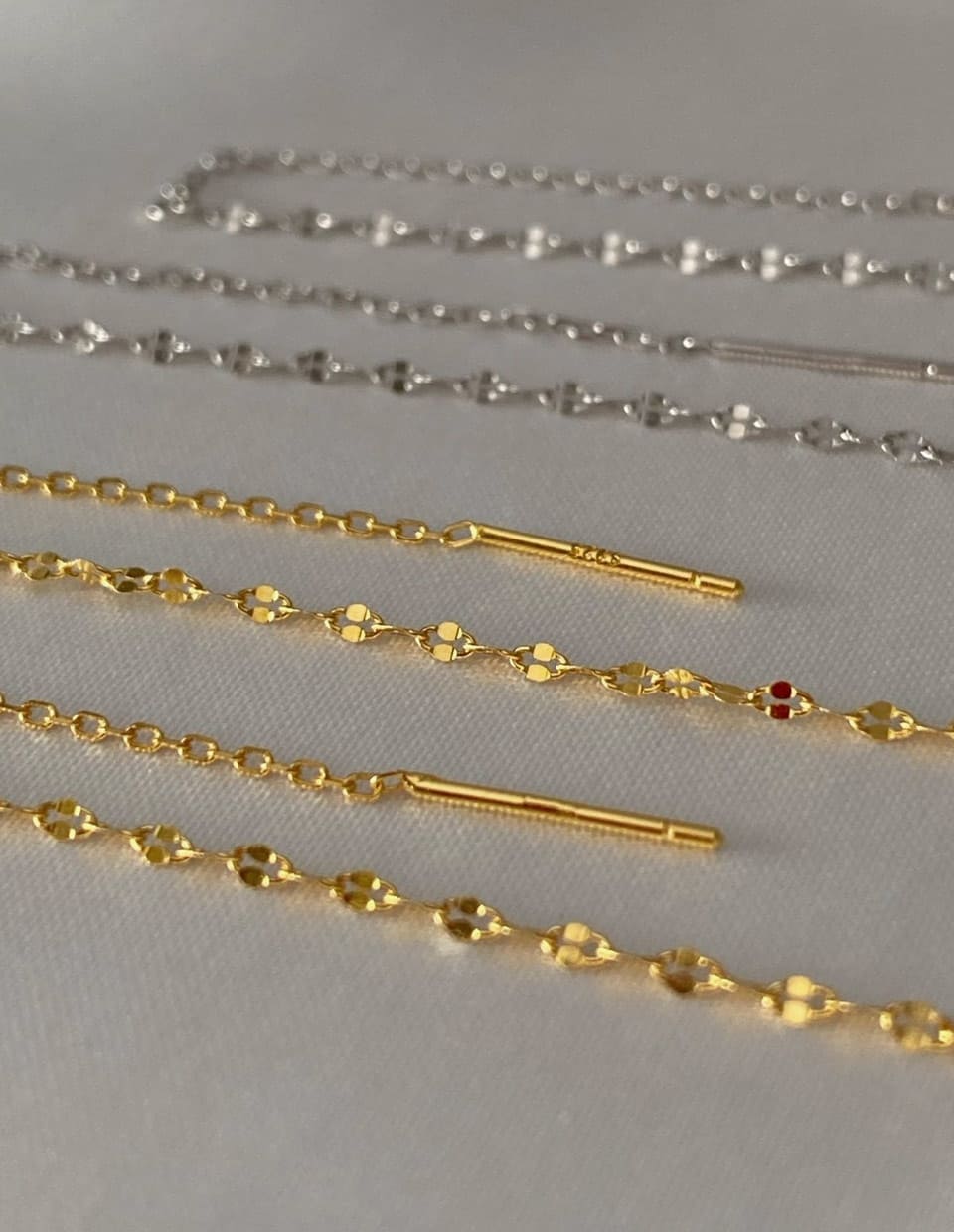 [SET]デザインチェーンピアス＋馬蹄ネックレス SV925（2SET）