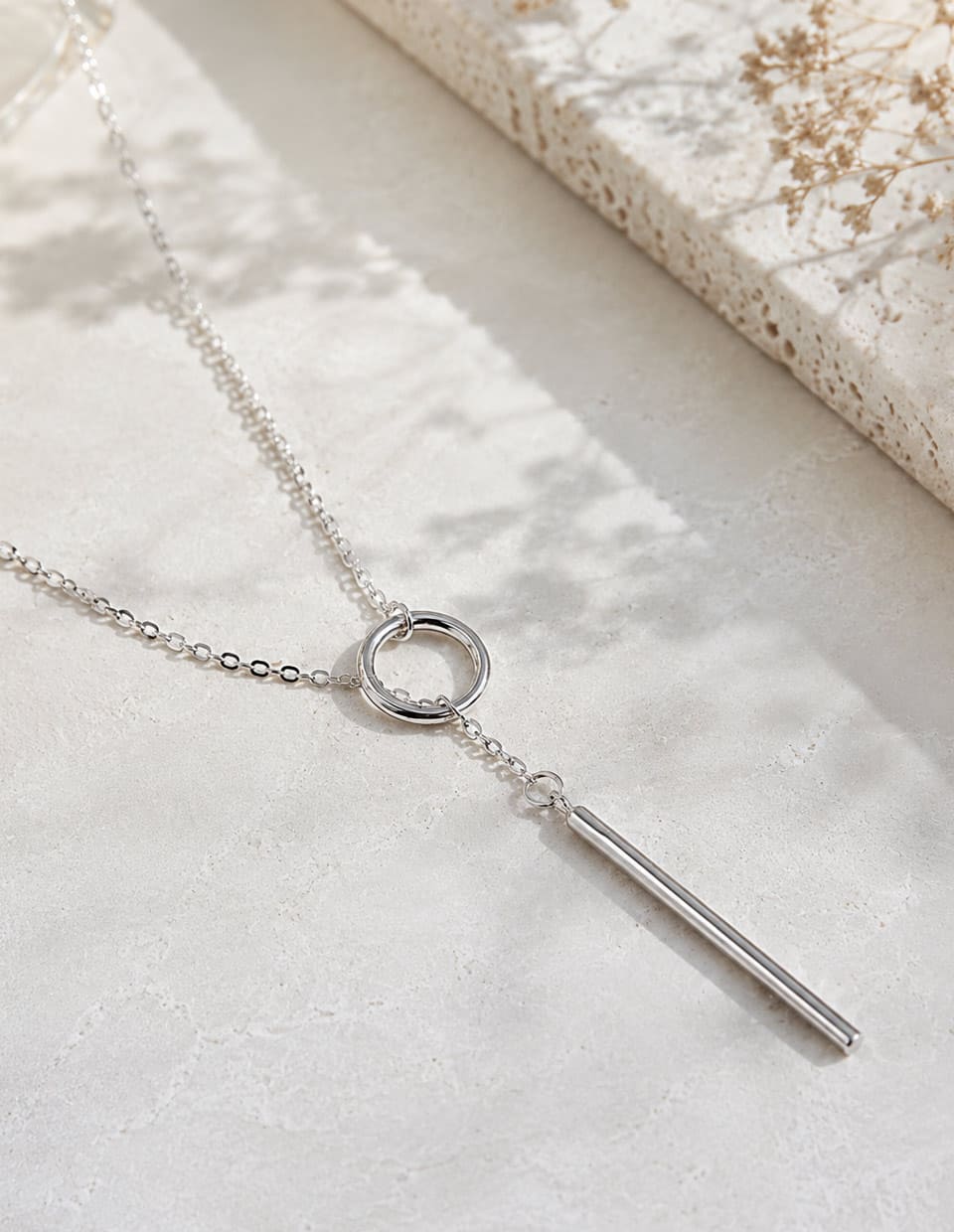 Y字ロングネックレス SV925 – 金属アレルギー対応のアクセサリー