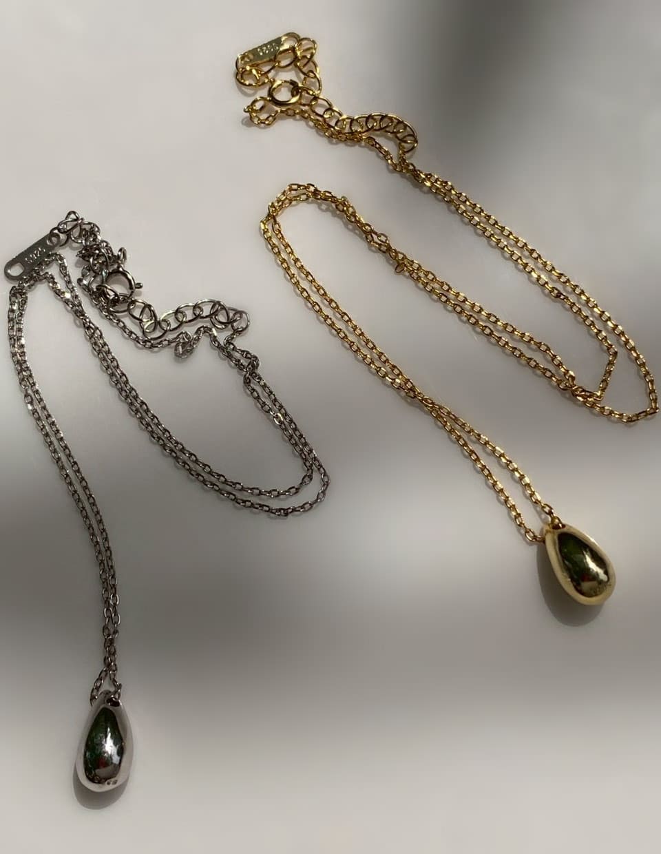 ドロップモチーフネックレス シルバー925
