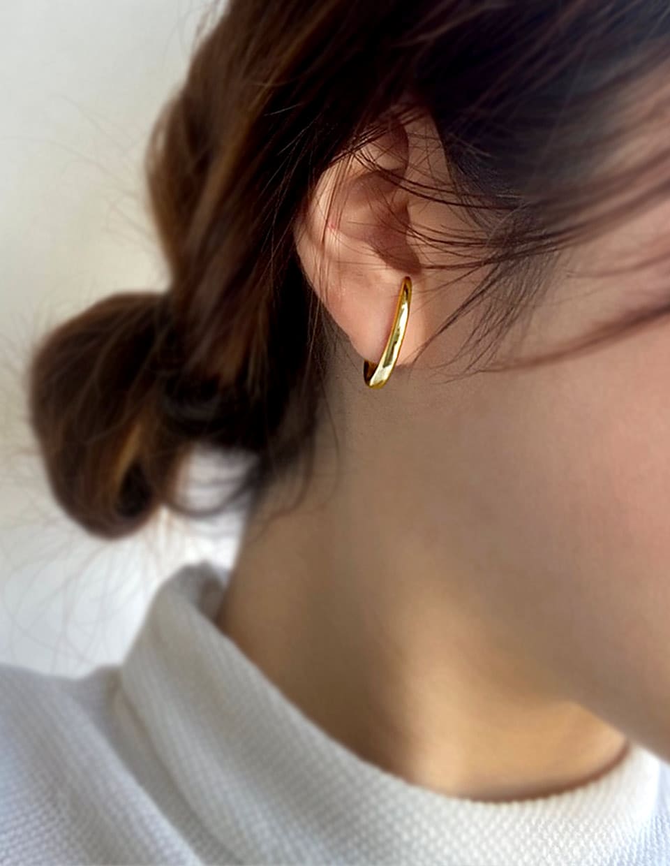 ハーフフックピアス シルバー925