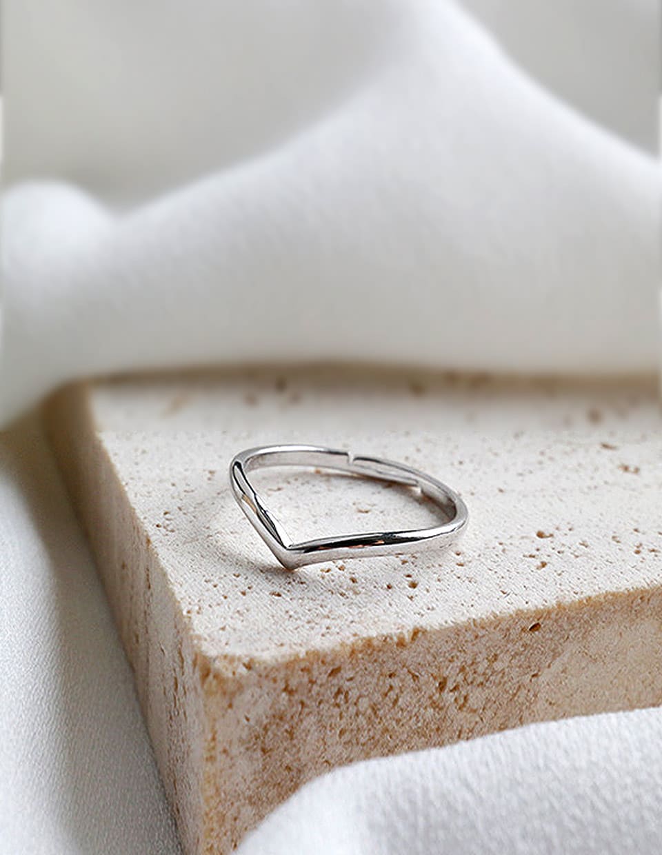 V字カットリング シルバー925