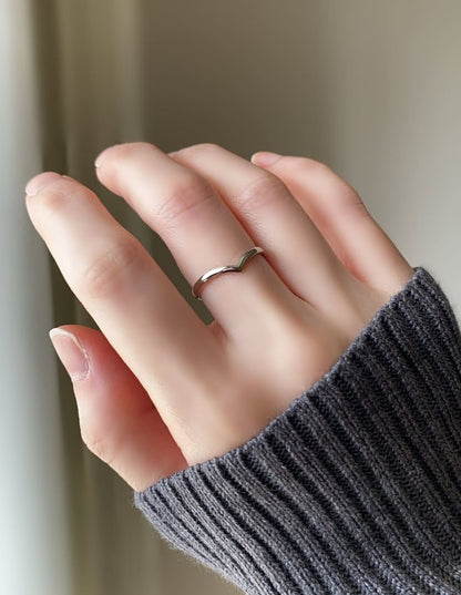 V字カットリング シルバー925