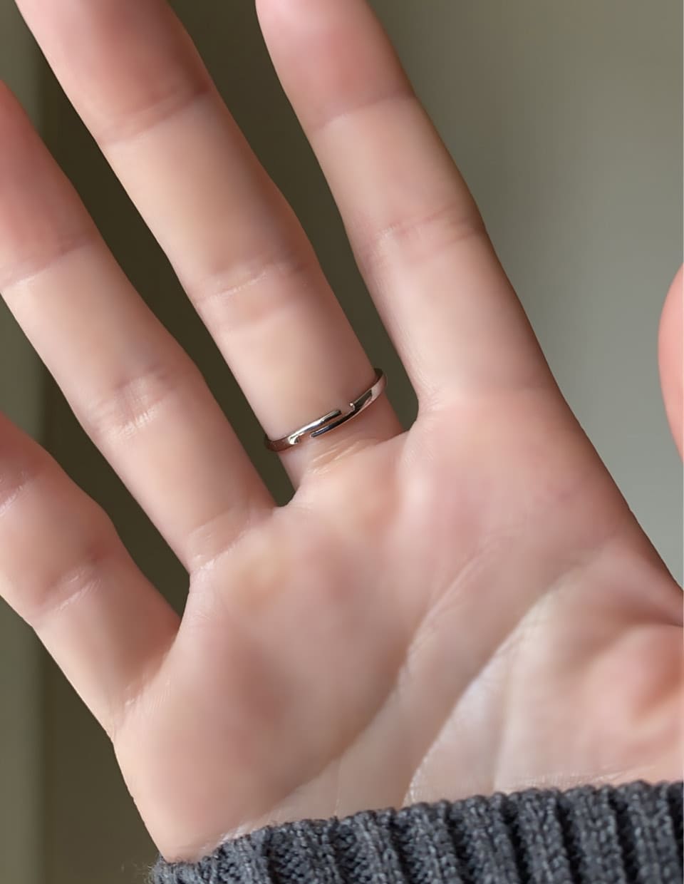 V字カットリング シルバー925