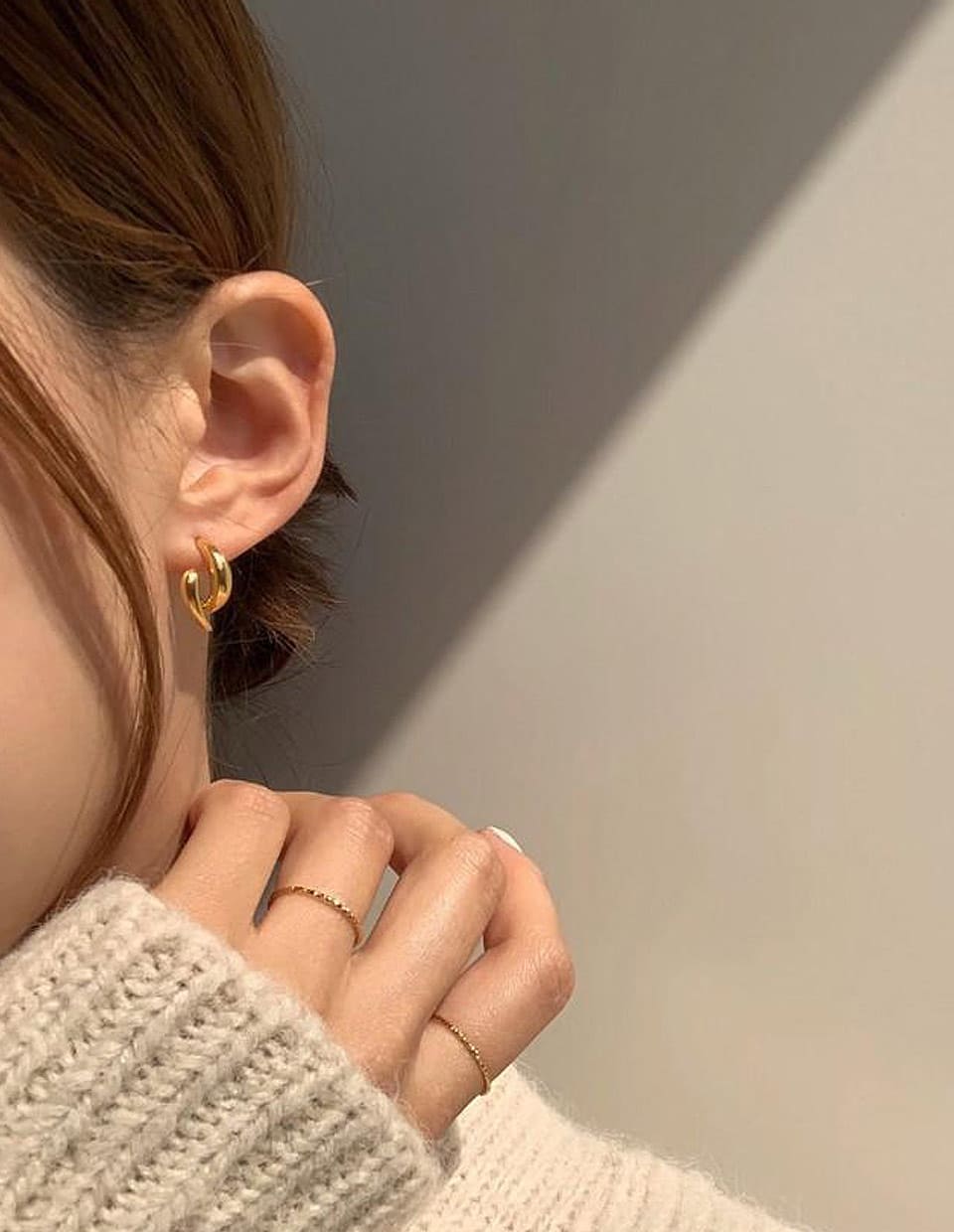 ニュアンスダブルピアス シルバー925