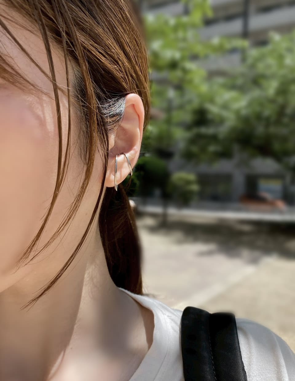 ラウンドダブルラインイヤーカフ SV925