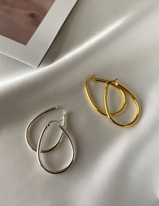 【雑誌掲載】ドロップフープピアス シルバー925